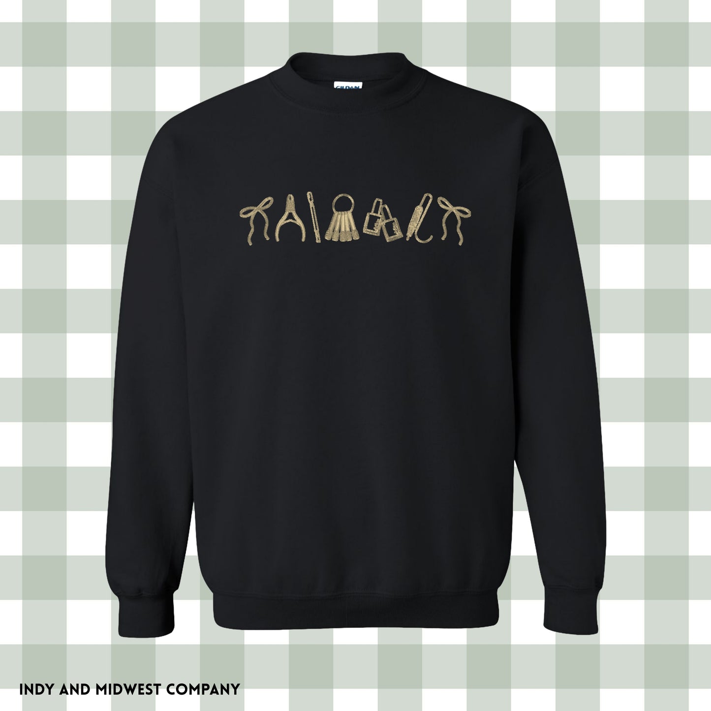 Nail Tech Embroidered icons crewneck