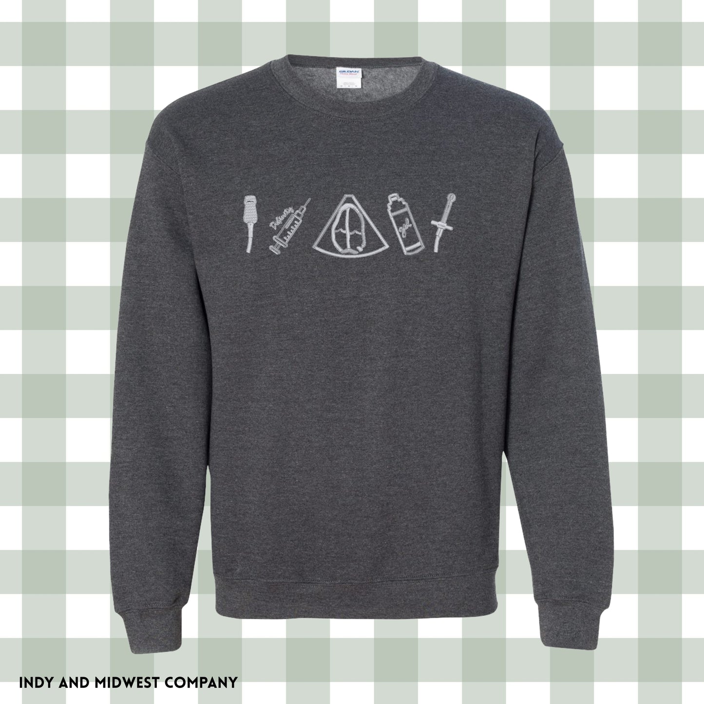 Echo Tech Embroidered icons crewneck