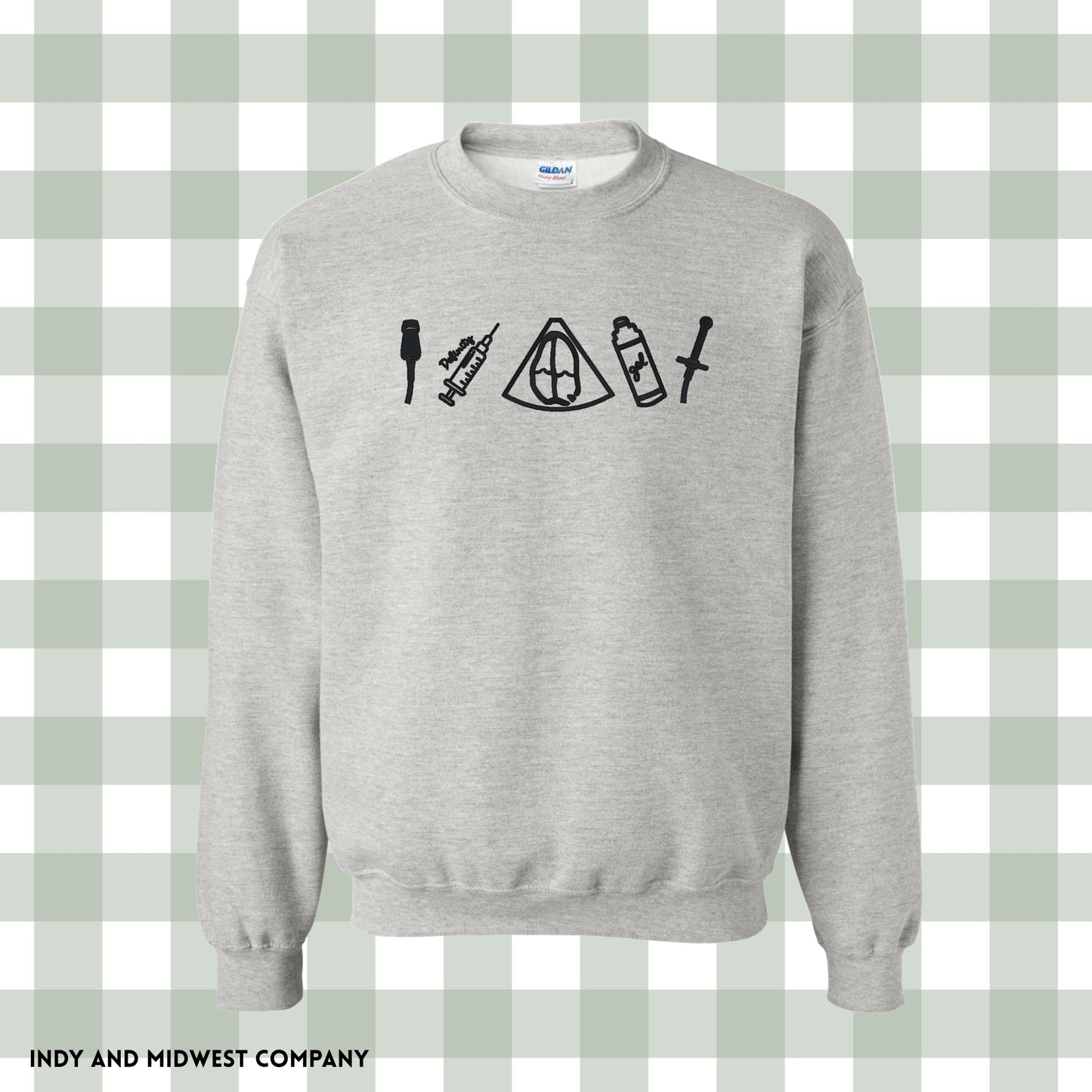 Echo Tech Embroidered icons crewneck