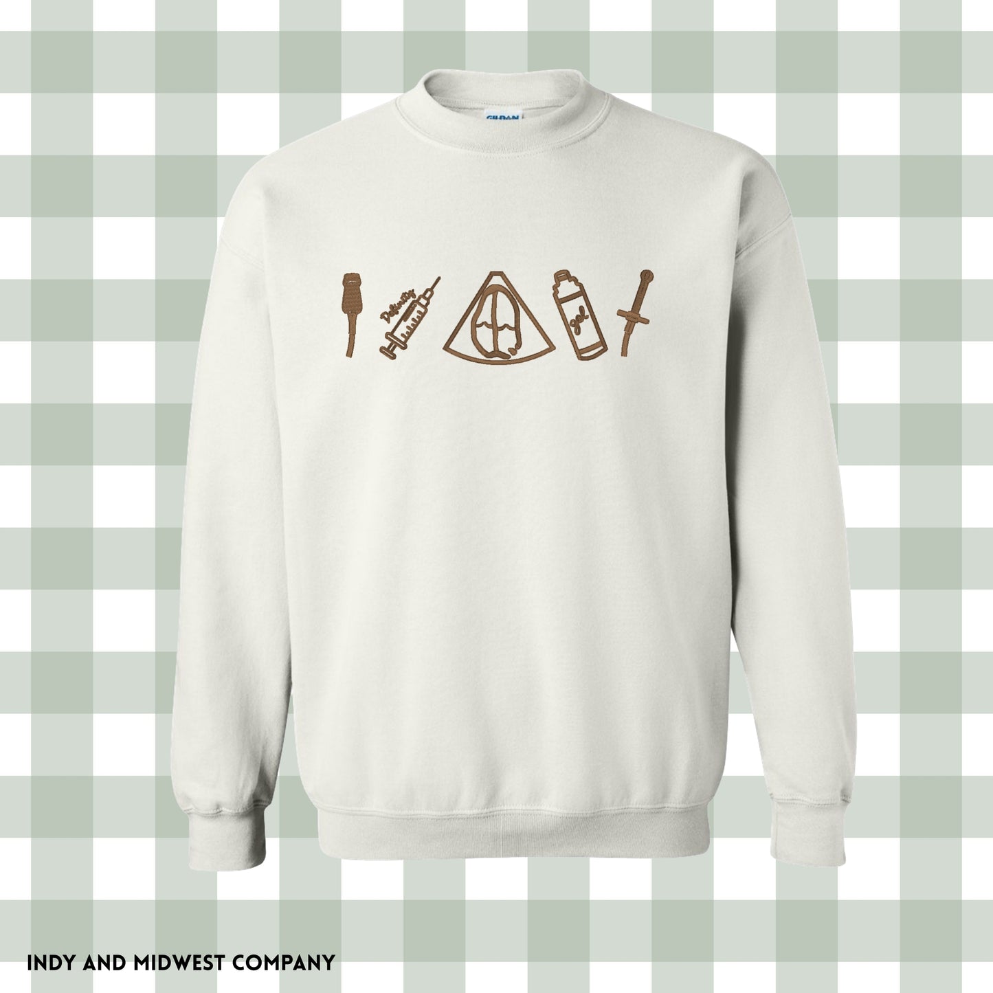 Echo Tech Embroidered icons crewneck