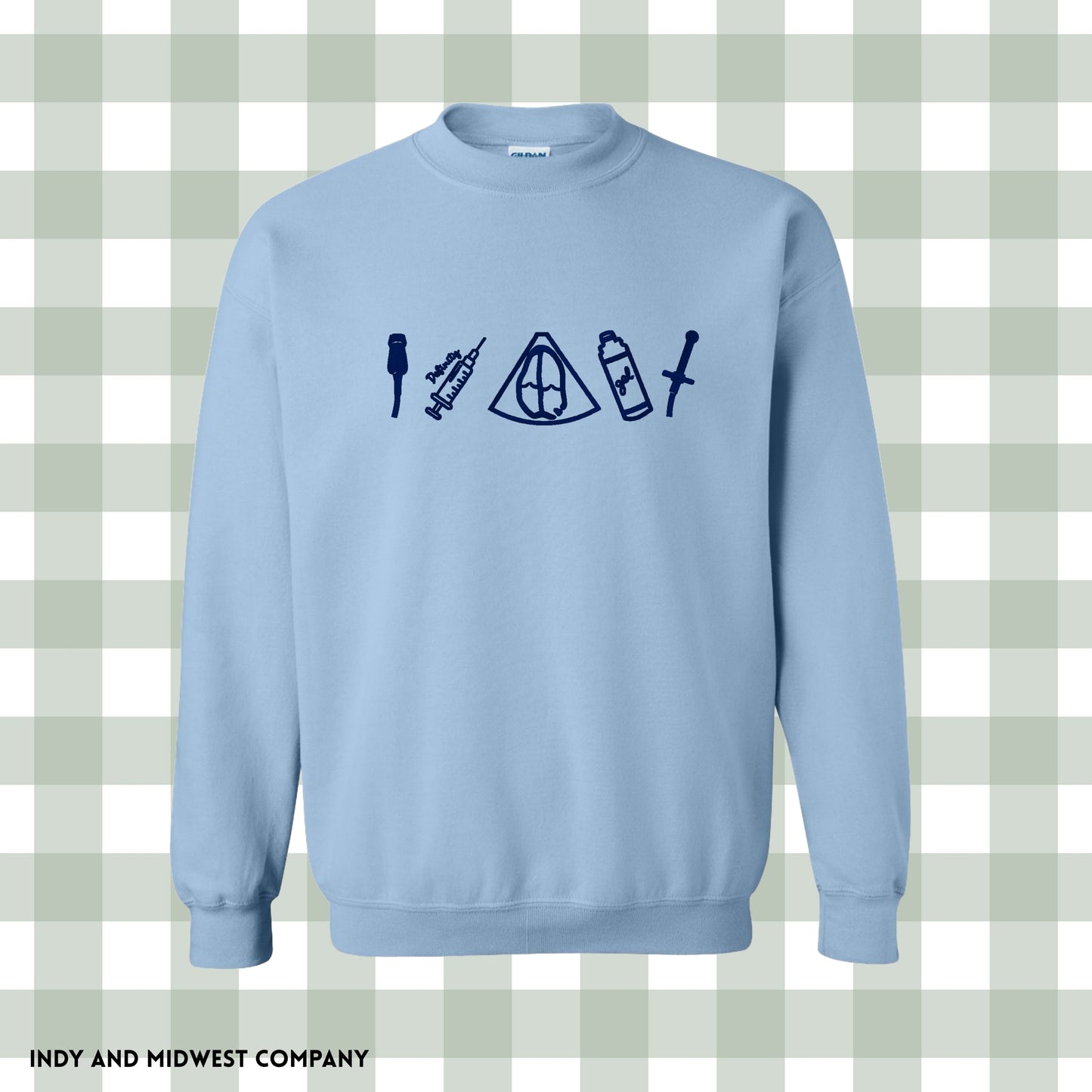 Echo Tech Embroidered icons crewneck