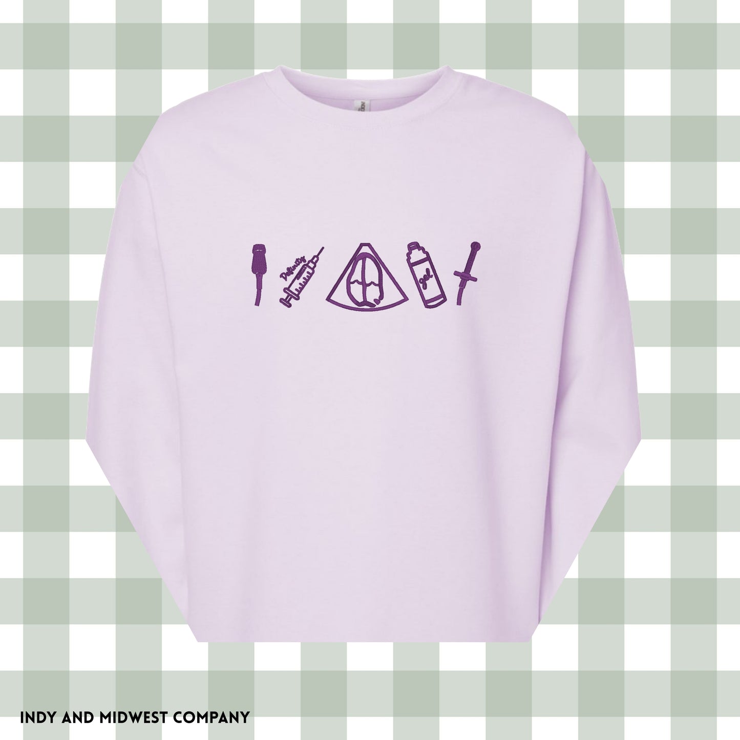 Echo Tech Embroidered icons crewneck