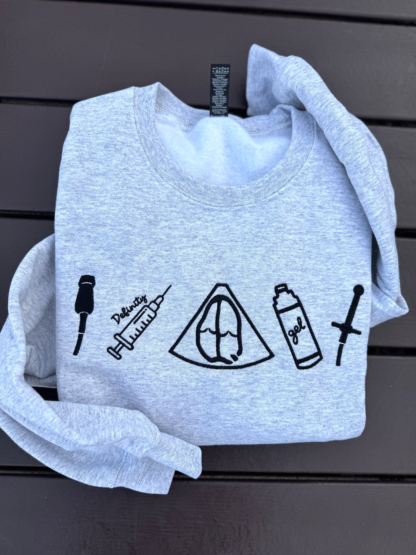 Echo Tech Embroidered icons crewneck
